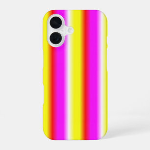 Gelbe Rosa Regenbogenstreifen iPhone 16 Hülle