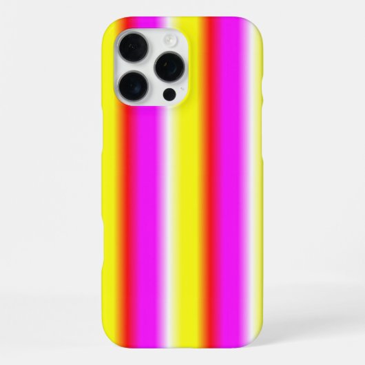 Gelbe Rosa Regenbogenstreifen iPhone Hülle (Rückseite)