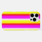 Gelbe Rosa Regenbogenstreifen iPhone Hülle (Rückseite (Horizontal))