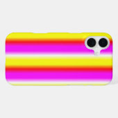 Gelbe rosa Regenbogenstreifen iPhone Hülle (Rückseite (Horizontal))