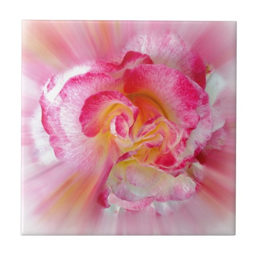 gelbe rosa Rose Fliese (Vorderseite)