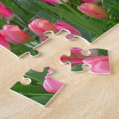 Gelbe rosa Tulpen des orange Rotes Puzzle (Seite)