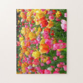 Gelbe rosa Tulpen des orange Rotes Puzzle (Vertikal)