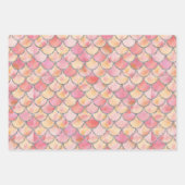 Gelbe, rosa und silberne Meerjungenskala Geschenkpapier Set (Vorderseite 3)