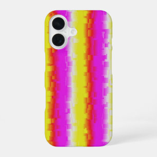 Gelbe Rosa zerbrochene Glas Regenbogen Streifen iPhone 16 Hülle