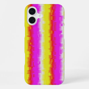 Gelbe Rosa zerbrochene Glas Regenbogen Streifen iPhone 16 Plus Hülle