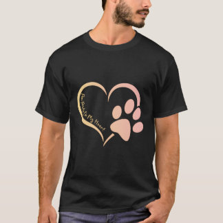 Gelbe, rosafarbene Hundepuppe Drucke auf meinen Hu T-Shirt