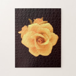 Gelbe Rose 11 x 14-Zoll-beruhigendes Puzzle