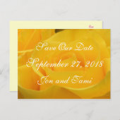 Gelbe Rose 1915 Save the Date oder aus irgendeinem Ankündigungspostkarte (Vorne/Hinten)