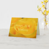 Gelbe Rose 50. Geburtstag - jedes Mal anpassen Karte (Gelbe Blume)