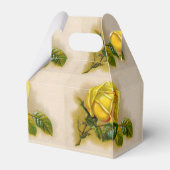 Gelbe Rose Antike Vintage Druckkunst Geschenkschachtel (Rückseite)