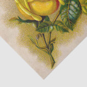 Gelbe Rose Antike Vintage Druckkunst Seidenpapier (Ausschnitt)