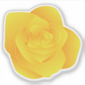 Gelbe Rose Aufkleber (Vorderseite)