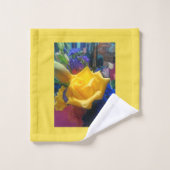 Gelbe Rose Badhandtuch Set (Waschlappen)