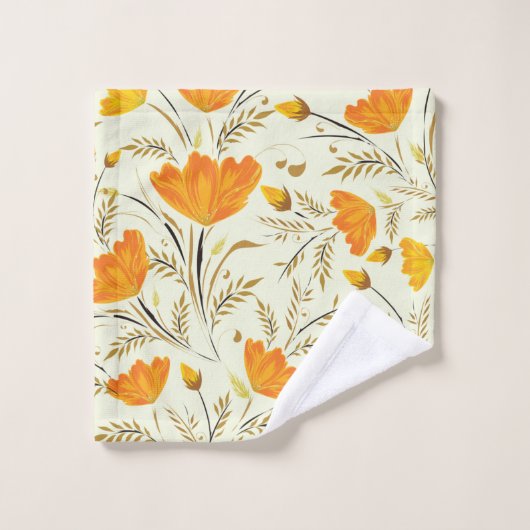 Gelbe Rose Badhandtuch Set (Waschlappen)