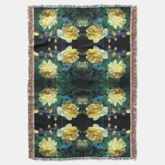 Gelbe Rose Blume Abstrakt Decke (Vorderseite Vertikal)