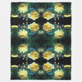 Gelbe Rose Blume Abstrakt Fleecedecke (Vorderseite)