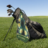 Gelbe Rose Blume Abstrakt Personalisiert Golfhandtuch (Gras)