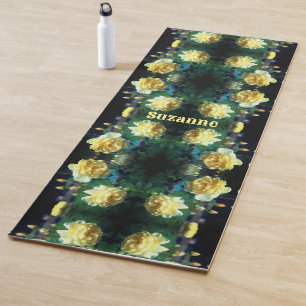 Gelbe Rose Blume Abstrakt Personalisiert Yogamatte