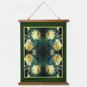 Gelbe Rose Blume Abstrakt Wandteppich Mit Holzrahmen (Vorderseite)