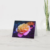 Gelbe Rose Blume Art Blank Note Karte (Vorderseite)