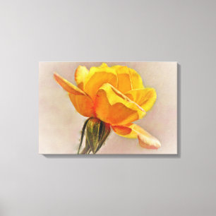 Gelbe Rose Blume Art Canvas Print Leinwanddruck