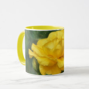 Gelbe Rose Blume Art Tasse Cup