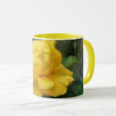 Gelbe Rose Blume Art Tasse Cup (VorderseiteRechts)