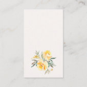 Gelbe Rose-Blume-Bunch-DisplayDusche Babydusche Begleitkarte (Rückseite)