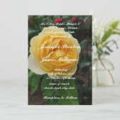 Gelbe Rose-Blume Einladung (Stehend Vorderseite)
