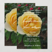 Gelbe Rose-Blume Einladung (Vorne/Hinten)