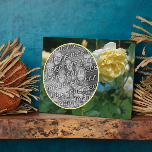 Gelbe Rose Blume Erschaffen Sie Ihr eigenes Foto Fotoplatte (Seite)