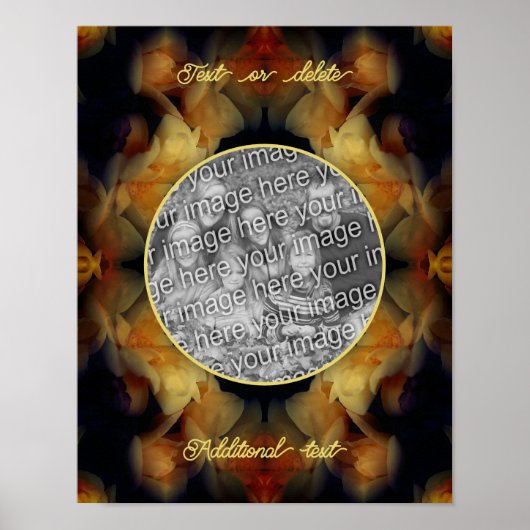 Gelbe Rose Blume gestalten Ihr eigenes Foto Poster (Vorne)