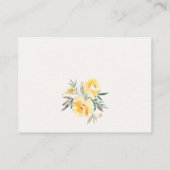 Gelbe Rose Blume Hochzeit wünschend gut Begleitkarte (Rückseite)