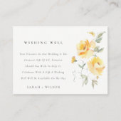 Gelbe Rose Blume Hochzeit wünschend gut Begleitkarte (Vorderseite)