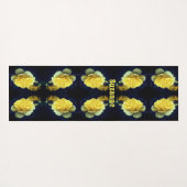 Gelbe Rose Blume im Blut Abstrakt Personalisiert Yogamatte (Rückseite (Horizontal))