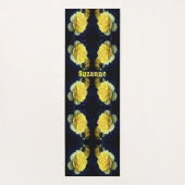 Gelbe Rose Blume im Blut Abstrakt Personalisiert Yogamatte (Rückseite)