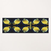 Gelbe Rose Blume im Blut Abstrakt Personalisiert Yogamatte (Vorderseite (Horizontal))