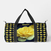 Gelbe Rose Blume im Vollblut Personalisiert Duffle Bag (Vorderseite)