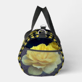 Gelbe Rose Blume im Vollblut Personalisiert Duffle Bag (Rechts)