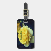 Gelbe Rose Blume im Vollblut Personalisiert Gepäckanhänger (Vorderseite vertikal)