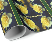 Gelbe Rose Blume im Vollblut Personalisiert Geschenkpapier (Rolleneckpunkt)
