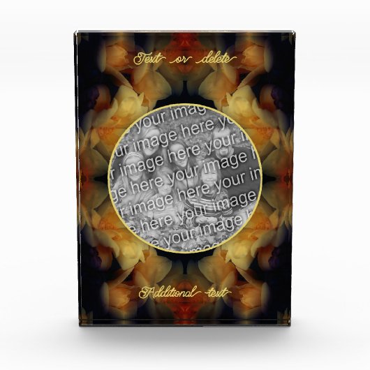 Gelbe Rose Blume kreieren Ihre eigene Fotoblock (Vorderseite)