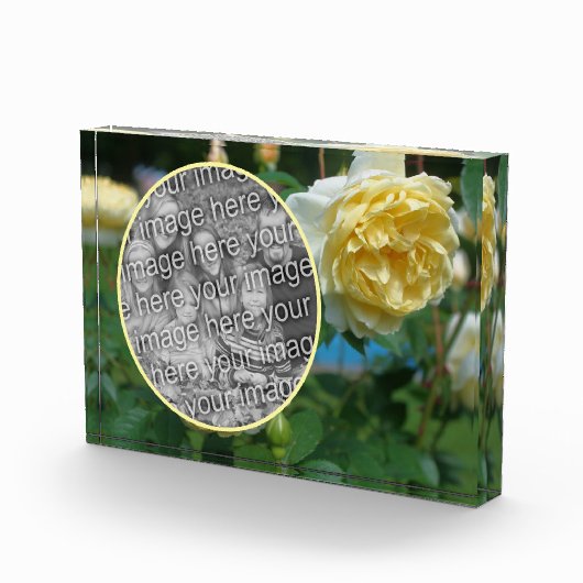 Gelbe Rose Blume kreieren Sie Ihre eigene Fotoblock (Rechts)