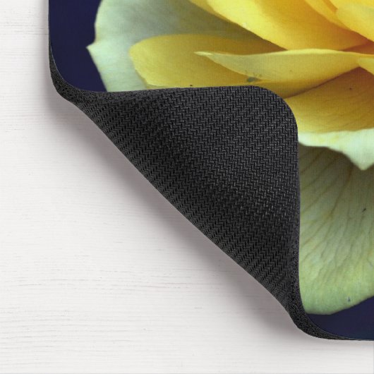 Gelbe Rose-Blume Mousepad (Ecke)