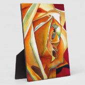 Gelbe Rose Blume Originale Aquarellkunst Fotoplatte (Seite)