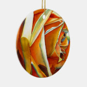 Gelbe Rose Blume Originale Aquarellkunst Keramik Ornament (Rechts)