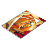 Gelbe Rose Blume Originale Aquarellkunst Notizblock (Linke Seite)