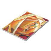 Gelbe Rose Blume Originale Aquarellkunst Notizblock (Rotiert)