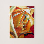 Gelbe Rose Blume Originale Aquarellkunst Puzzle (Vertikal)